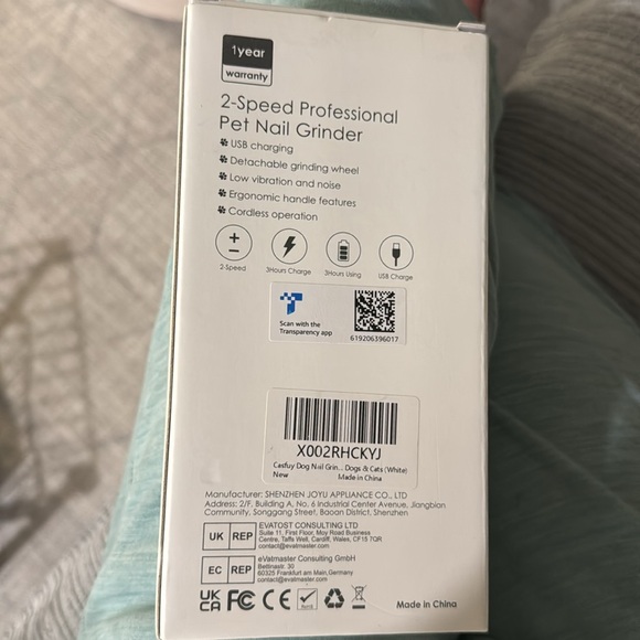 2-Speed Pet Nail Grinder with USB Charging - Picture 2 of 8